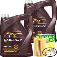 Mann-Filter Ölfilter + Mannol 5W-30 ENERGY 10 Liter
