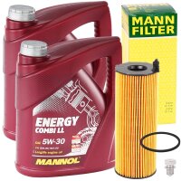 MANN ÖLFILTER + 5W-30 MANNOL COMBI LL MOTORÖL...