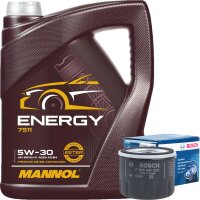 BOSCH Ölfilter  + Mannol Energy 5W-30, 5 Liter