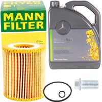 Mann-Filter Ölfilter + Mercedes 5W-30 Motoröl,...