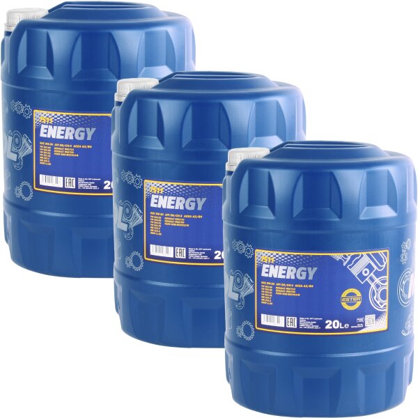 3x MANNOL 5w-30 ENERGY, 20L