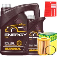 Mann-Filter Ölfilter + 6 Liter Mannol Motoröl...