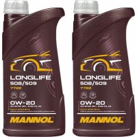 2x MANNOL Longlife 508/509 0W-20, 1L