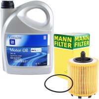 MANN-FILTER Ölfilter + OPEL GM 5W-30 dexos2...