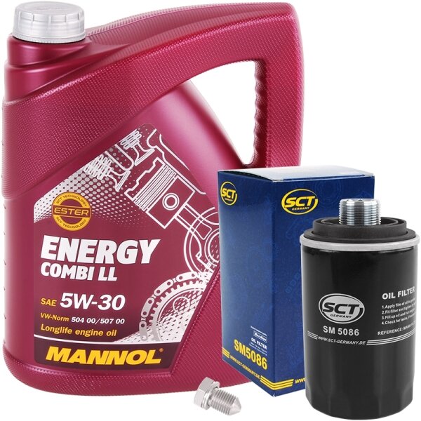 SCT GERMANY Ölfilter + MANNOL Energy Combi LL 5W-30, 5 Liter