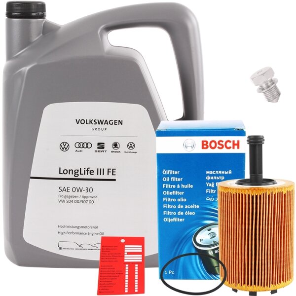 Bosch Ölfilter + OE VAG 0W-30, 5L