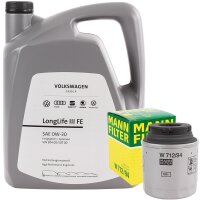 MANN-FILTER Ölfilter + OE VAG ÖL 0W30 5L