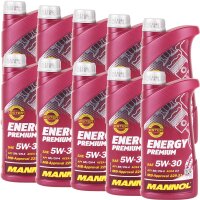 10x MANNOL Energy Premium 5W-30, 1L