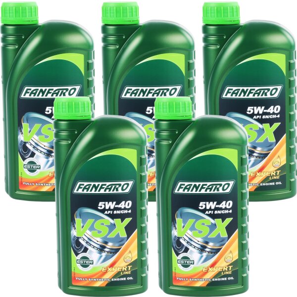 5x FANFARO VSX 5W-40, 1L