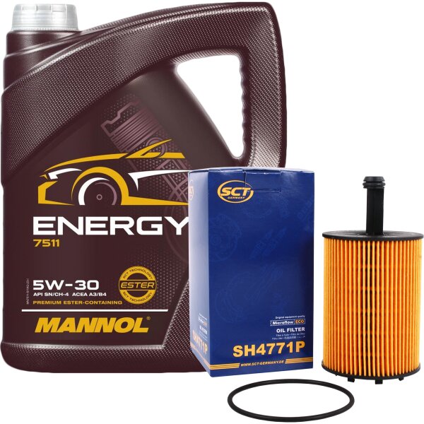 SCT Ölfilter + MANNOL ENERGY 5W-30, 5 Liter