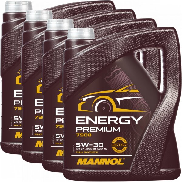 4x MANNOL Energy Premium 5W-30, 5L