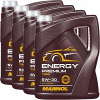 4x MANNOL Energy Premium 5W-30, 5L