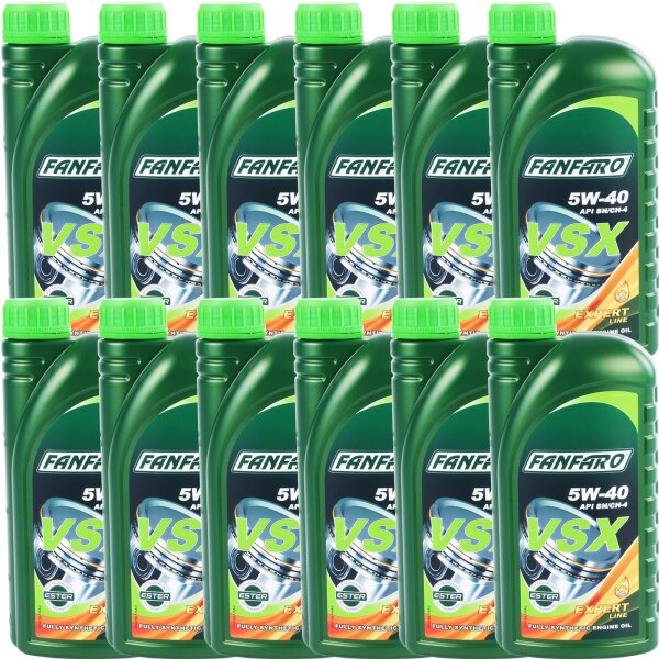 12x FANFARO VSX 5W-40, 1L