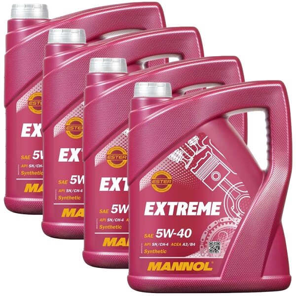 4x MANNOL Extreme 5W-40 API SN/CF, 5L