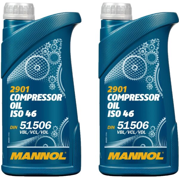 2x MANNOL Kompressor Oil ISO 46, 1L