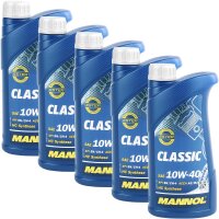 MANNOL Classic 10W-40 API SN/SM/CF, 5x1 Liter