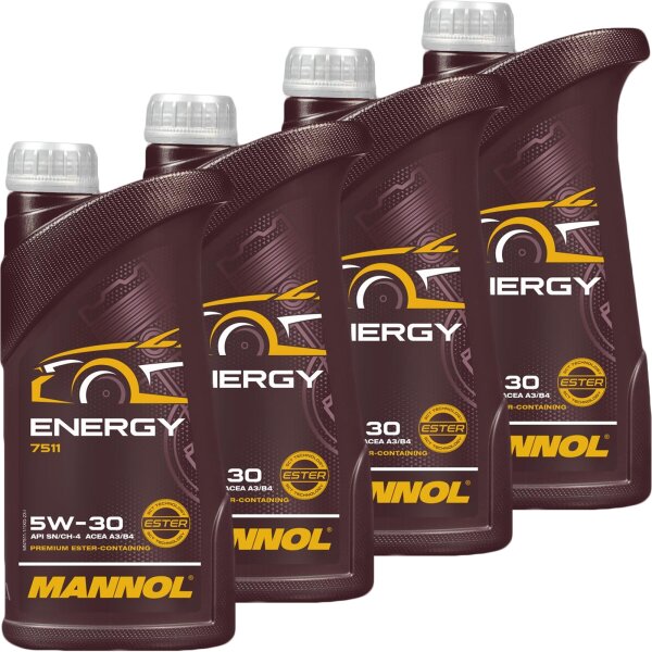 4x MANNOL 5W-30 ENERGY, 1L