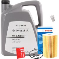 BOSCH Ölfilter + VAG Original 0W-30 Motoröl...