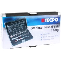 TECPO Vielzahn Steckschlüssel Satz Durchgehend, 12-kant 10-24 mm