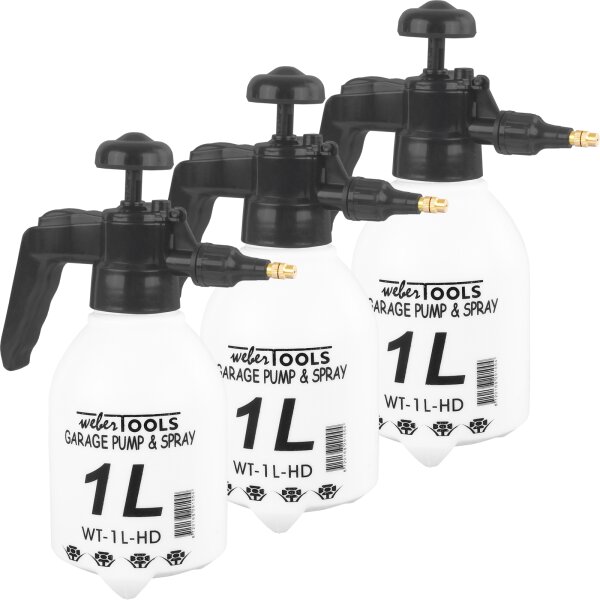 3x WEBER TOOLS Pumpsprühflasche | 1,0 l