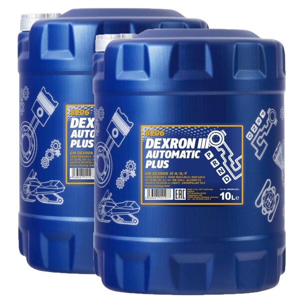 2x MANNOL Dexron III Automatic Plus, 10L