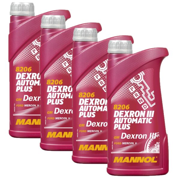 MANNOL Automatic Plus ATF Dexron III, 4x 1L
