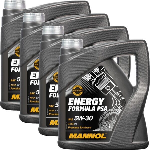 4x MANNOL Energy Formula PSA 5W-30, 4L