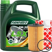 FEBI BILSTEIN Ölfilter + FANFARO 5W-30 LSX Longlife...