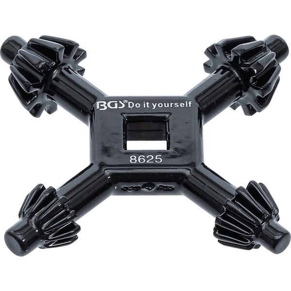 BGS DIY Bohrfutter-Kreuzschlüssel | universal | Ø 4/5,5/6/7mm