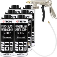 6x TECPO Unterbodenschutz Überlackierbar Schwarz,...