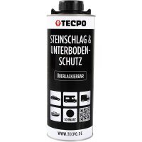 6x TECPO Unterbodenschutz Überlackierbar Schwarz, 1000 ml + Druckluft Unterbodenschutz Pistole