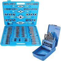 TECPO Gewindeschneider Satz, M2-M18, 110-tlg. + BGS Gewindeschneid-/HSS-Bohrer-Satz, M3 - M12 / 2,5 - 10,2mm