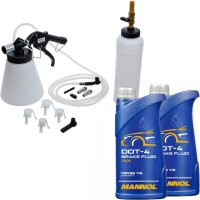 BGS DIY Druckluft Bremsen-Entlüfter-Satz + MANNOL...