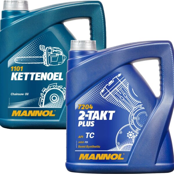 MANNOL 2-Takt Plus Motorrad und Roller, 4 L + Kettenöl, 4L
