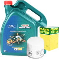 MANN FILTER Ölfilter + 5 Liter Castrol Magnetec...