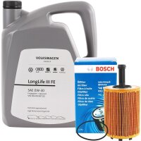 Bosch Ölfilter + VAG Original 0W-30 Motoröl...