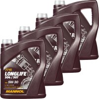 4x MANNOL Longlife 504 / 507 5W-30, 5L