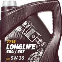 4x MANNOL Longlife 504 / 507 5W-30, 5L