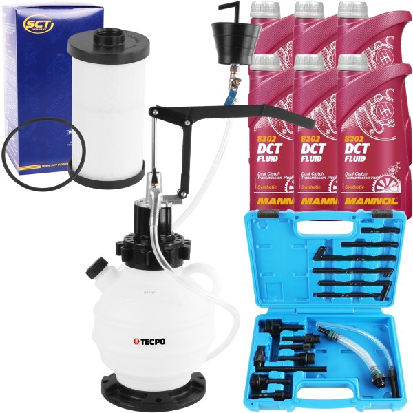 Ölwechsel Set Filter, Getriebeöl 6L und Einfüllgerät