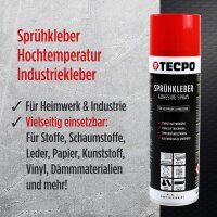 5x TECPO Sprühkleber Hochtemperatur Industriekleber, 500 ml