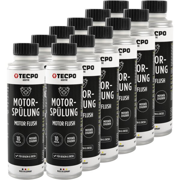 12x TECPO Motorspülung Motor Flush Motorreiniger, 300 ml