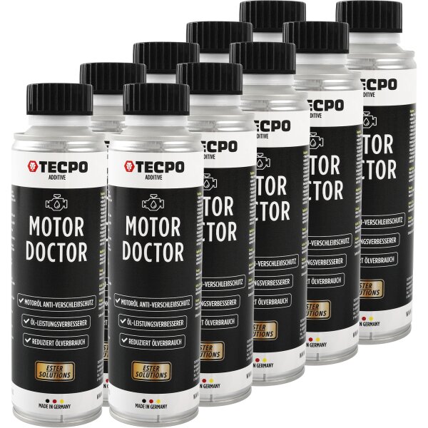 10x TECPO Motor Doctor Motoröl Anti-Verschleißschutz ESTER, 300 ml