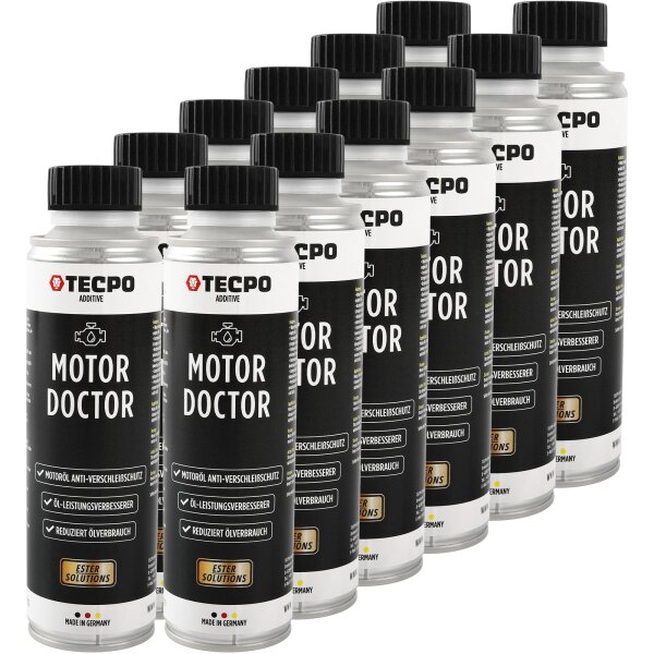 12x TECPO Motor Doctor Motoröl Anti-Verschleißschutz ESTER, 300 ml
