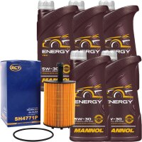 SCT GERMANY Ölfilter + MANNOL 5W-30 ENERGY 5x1 Liter