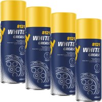 4x MANNOL 8121 White Grease Schmierung, 450ml
