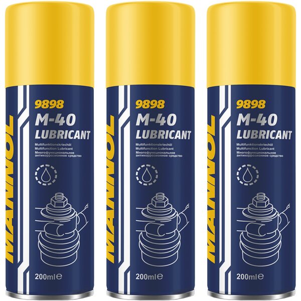 3x M-40 Lubricant Reinigung & Wartung, 200 ml