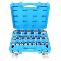 BGS Vielzahn Steckschlüssel Satz SW 8-36 mm, 21-teilig, 1/2 Zoll Antrieb + BGS Adaptersatz