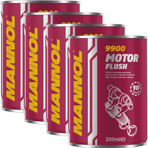 4x MANNOL Motor Flush Oiladditiv 350mL