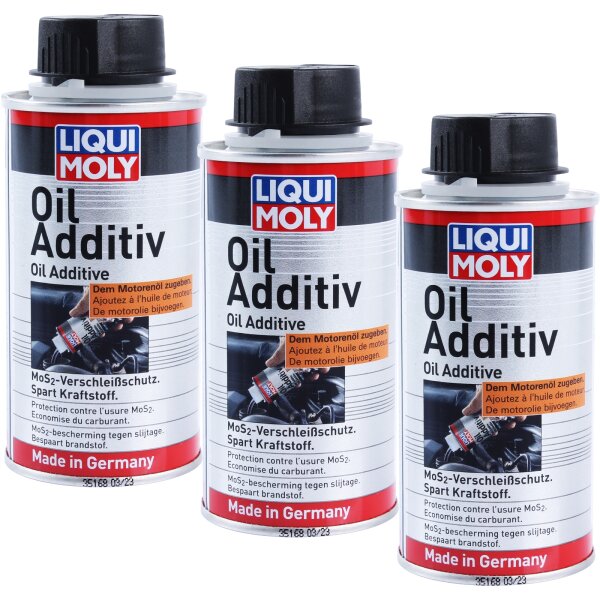 3x LIQUI MOLY Oil Additiv Zusatz MoS2 Verschleiss-Schutz, 125mL