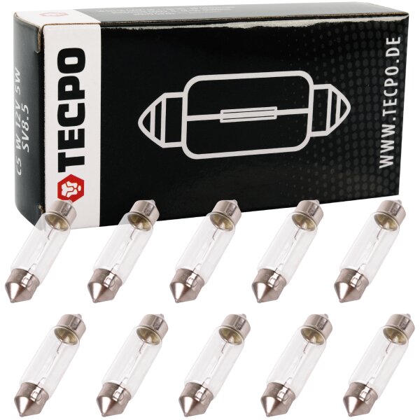 TECPO Kennzeichenleuchte, T11x38, C5W, 30 Stück